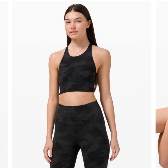 lululemon athletica Other - Lululemon Free To Be Bra Wild High Neck Long Line Camo Size 6
